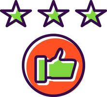 Rating filled Design Icon vector