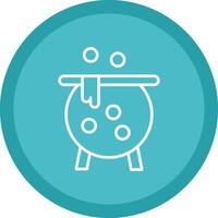 Cauldron Line Multi Circle Icon vector