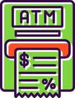 Atm Machine filled Design Icon vector