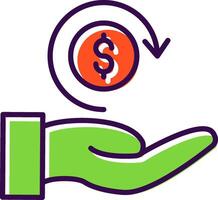 Return Of Investment filled Design Icon vector