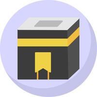 kaaba plano burbuja icono vector