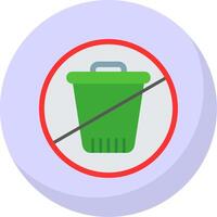 Zero Waste Flat Bubble Icon vector