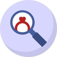 Magnifying Glass Flat Bubble Icon vector