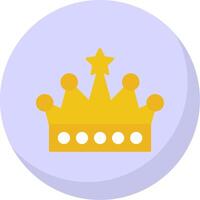 Crown Flat Bubble Icon vector