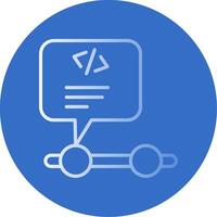 Programming Flat Bubble Icon vector