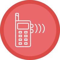 Walkie Talkie Line Multi Circle Icon vector