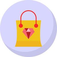 Shopping Bag Flat Bubble Icon vector