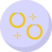 Hoop Earrings Flat Bubble Icon vector