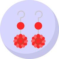 Earrings Flat Bubble Icon vector