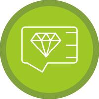 Daimond Line Multi Circle Icon vector