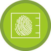 Fingerprint Line Multi Circle Icon vector