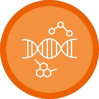 Dna Line Multi Circle Icon vector