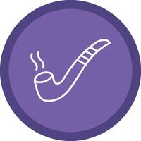 Smoking Pipe Line Multi Circle Icon vector