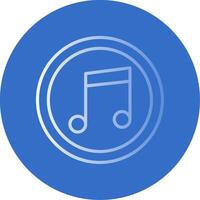 Music Note Flat Bubble Icon vector