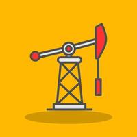 Fossil Fuels Filled Shadow Icon vector