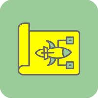 Plans Filled Yellow Icon vector