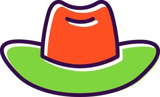 Cowboy Hat filled Design Icon vector
