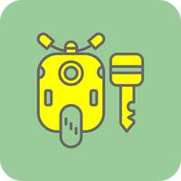 Motorbike Filled Yellow Icon vector