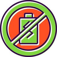 No Battery filled Design Icon vector