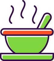 Bowl filled Design Icon vector