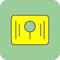 Key Hole Filled Yellow Icon vector