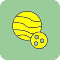 Planet Filled Yellow Icon vector