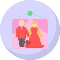 Wedding Photos Flat Bubble Icon vector