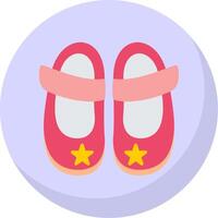 bebé zapato plano burbuja icono vector