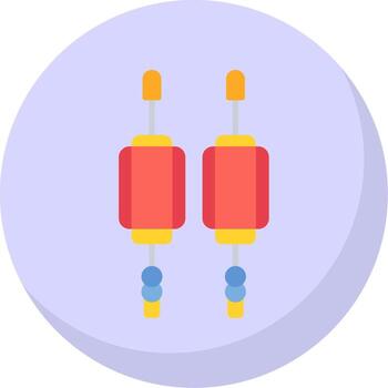 Lantern Flat Bubble Icon vector