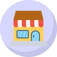 Shop Flat Bubble Icon vector