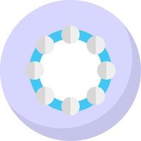 Tambourine Flat Bubble Icon vector