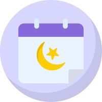 Calendar Flat Bubble Icon vector