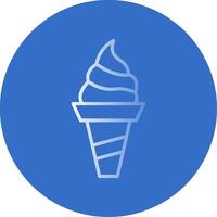 Ice Cream Flat Bubble Icon vector