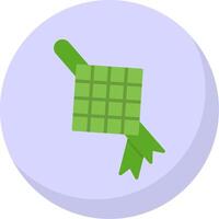 Ketupat Flat Bubble Icon vector