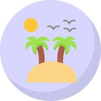 isla plano burbuja icono vector