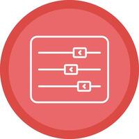 Sliders Line Multi Circle Icon vector