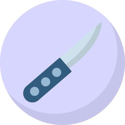 Knife Flat Bubble Icon