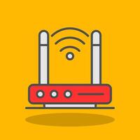 Wireless Modem Filled Shadow Icon vector