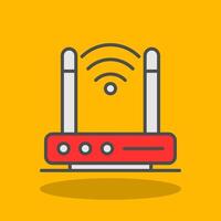 Wireless Modem Filled Shadow Icon vector