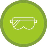 la seguridad lentes línea multi circulo icono vector