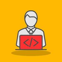 Developer Filled Shadow Icon vector