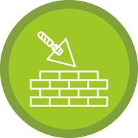 Brickwork Line Multi Circle Icon vector