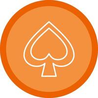 Spade Line Multi Circle Icon vector