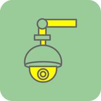 Security Camera Filled Yellow Icon vector