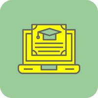 OnFilled Yellow Certificate Filled Yellow Icon vector