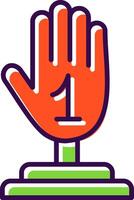 Hand filled Design Icon vector