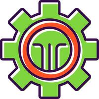 Cog filled Design Icon vector