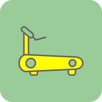 Treadmill Filled Yellow Icon vector