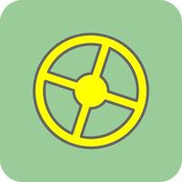 Steering Filled Yellow Icon vector