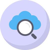 nube informática plano burbuja icono vector